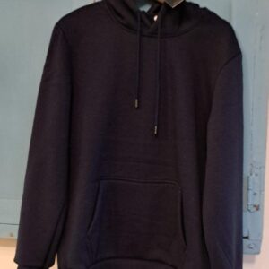 Sudadera azul marino con capucha y bolsillo canguro
